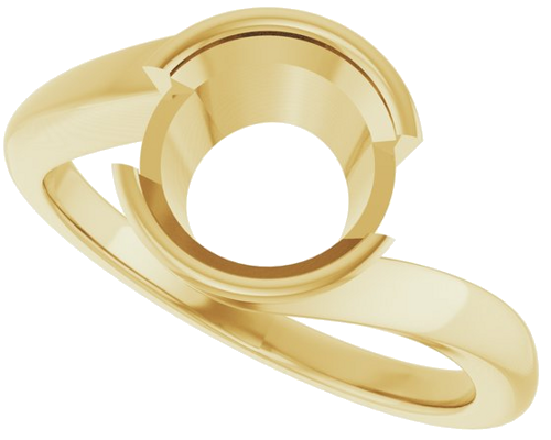 Sužadėtuvių Žiedas „Half-Bezel Solitaire“ 14k yellow gold Round 8.2mm (5)