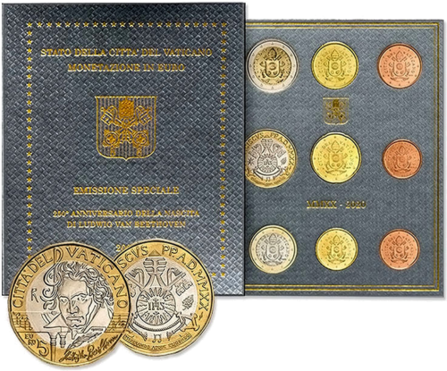 2020 Vatican BU euro coin set with 5 euro coin (1)