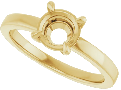 Sužadėtuvių Žiedas „Claw-Prong Solitaire“ 14k yellow gold Round 6.5mm (5)