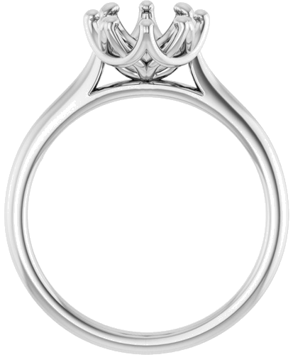Sužadėtuvių Žiedas „Solitaire“ 14k white gold Oval 10mm x 8mm (2)
