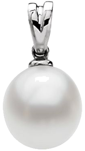 Pakabukas „Pearl“ 14k white gold Pearl 10mm (3)