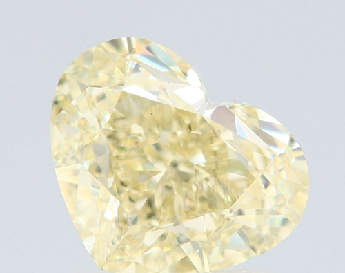 2.01 carat Fancy Light Yellow-VS2 Natūralus Heart Deimantas (1)