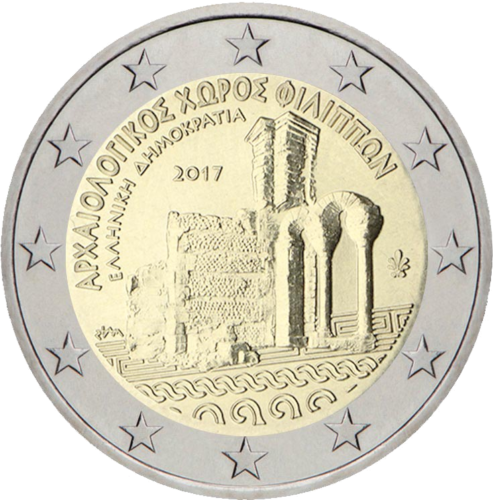 2017 Graikija Archeologinė vietovė Filipoje 2 eurų moneta (1)