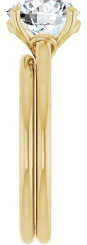 Sužadėtuvių Žiedas „Solitaire“ 14k yellow gold Round 8mm (9)