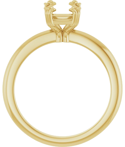 Sužadėtuvių Žiedas „Solitaire“ 14k yellow gold Emerald 8mm x 6mm (2)