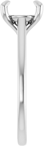 14K White  8.2 mm Round Solitaire Engagement Ring Mounting (4)