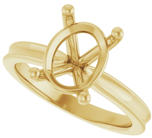 Sužadėtuvių Žiedas 14k yellow gold Elongated Cushion 10mm x 8mm (5)