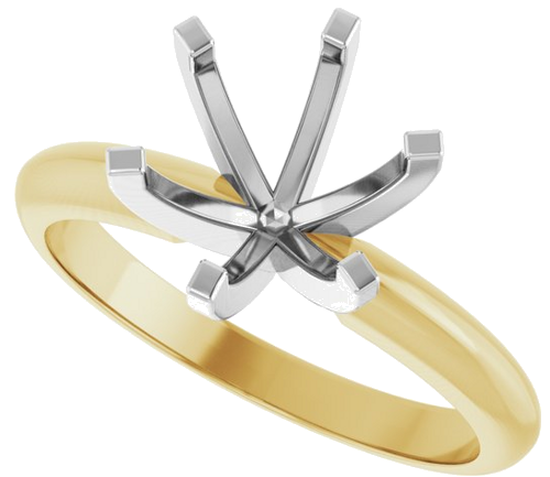 Sužadėtuvių Žiedas „Light Solitaire“ 585 Baltojo Ir Geltonojo Aukso Round 7.8mm x 8.6mm (5)