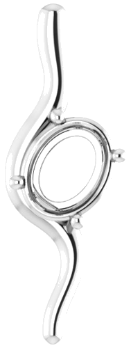 Pakabukas „Freeform Solitaire“ 925 Sidabro Oval 10mm x 8mm (1)