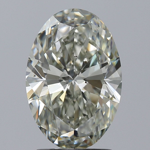 2.03 carat Fancy Grayish Yellowish Green-SI1 Natūralus Oval Deimantas (1)