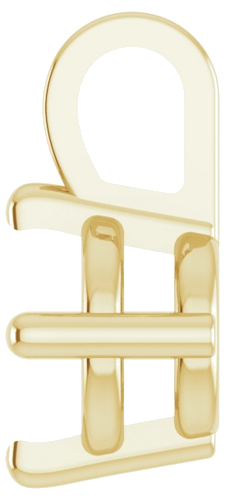 14K Yellow 5 mm Round 4-Prong Pendant Mounting (3)