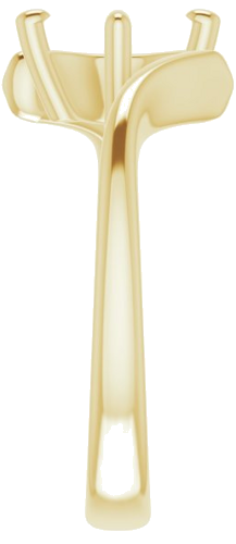 14K Yellow  7.4 mm Round Solitaire Engagement Ring Mounting (4)