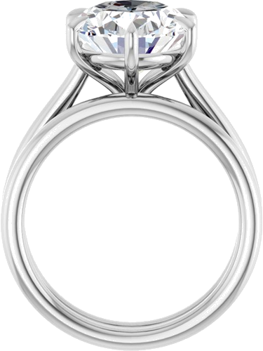 Sužadėtuvių Žiedas „Claw-Pong“ 14k white gold Oval 12mm x 10mm (7)
