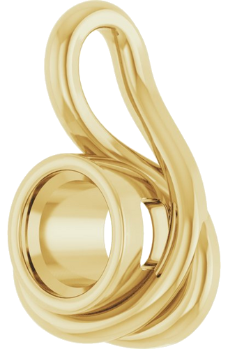 Pakabukas „Bezel-Set Solitaire Freeform“ 14k yellow gold Round 5.8mm (2)