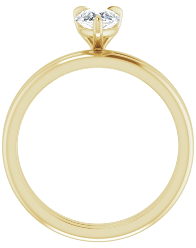 14K Yellow  7x5 mm Pear Solitaire Engagement Ring Mounting (7)