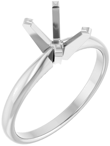 Sužadėtuvių Žiedas „Solitaire“ 14k white gold Oval 8mm x 6mm (1)