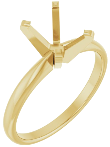 Sužadėtuvių Žiedas „Solitaire“ 585 Geltonojo Aukso Oval 9mm x 7mm (1)