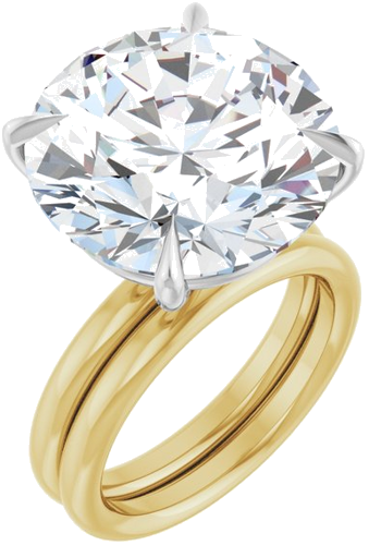 Sužadėtuvių Žiedas „Claw-Prong Solitaire“ 14k yellow/white gold Round 16mm (6)