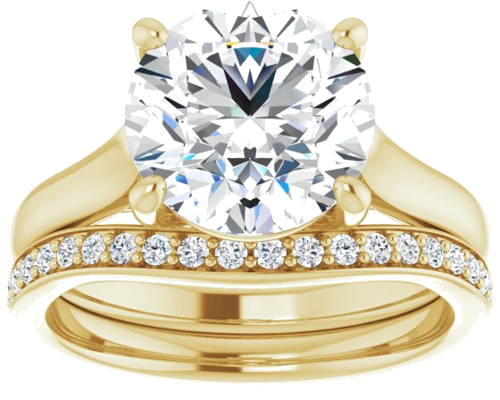 Sužadėtuvių Žiedas „Solitaire“ 14k yellow gold Round 9.4mm (8)