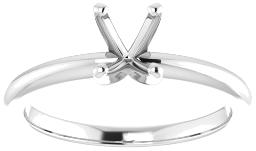 Sužadėtuvių Žiedas „Solitaire“ 585 Baltojo Aukso Oval 7mm x 5mm (3)