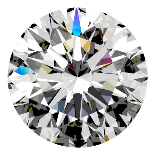 0.37 carat F-VVS2 Excellent cut Natūralus Round Deimantas (1)
