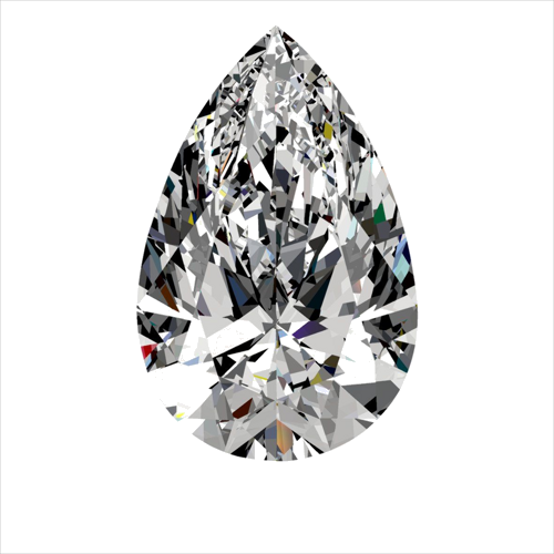 0.51 carat J-SI1 Natūralus Pear Deimantas (1)