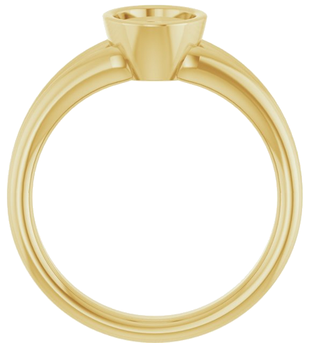 Sužadėtuvių Žiedas „Bezel-Set Solitaire“ 14k yellow gold Oval 8mm x 6mm (2)