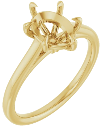 Sužadėtuvių Žiedas „Claw-Pong“ 14k yellow gold Oval 9mm x 7mm (1)