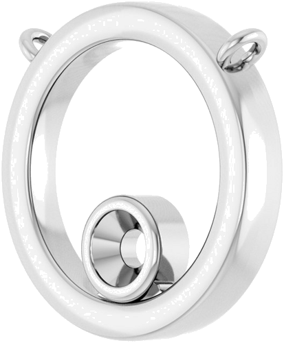 Pakabukas „Geometric“ 14k white gold Round 3.4mm (2)