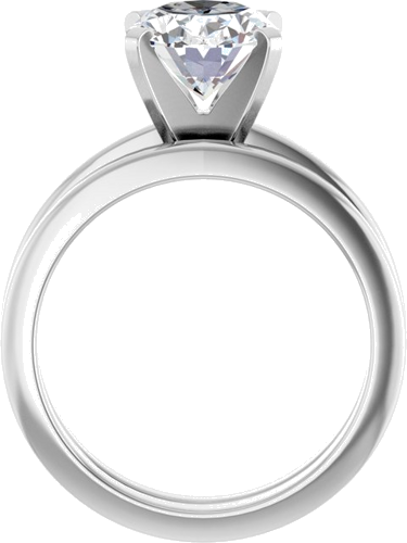 Sužadėtuvių Žiedas 14k white gold Oval 10mm x 8mm (7)