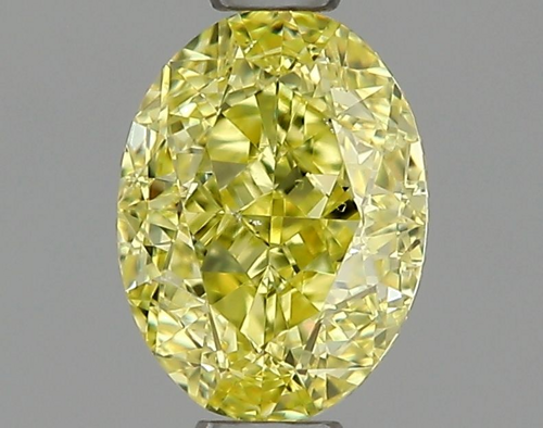 0.7 carat Fancy Intense Yellow-SI2 Natūralus Oval Deimantas (1)