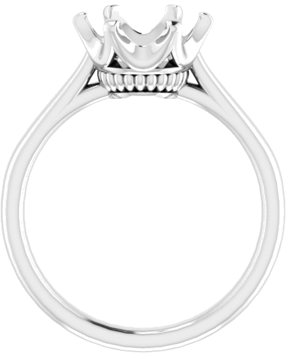 Sužadėtuvių Žiedas „Solitaire“ 10k white gold Round 9mm (2)
