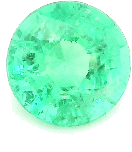 0.44 carat GREEN Round Smaragdas (1)