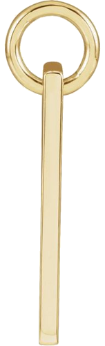 Pakabukas „Accented Cross Bar“ 14k yellow gold Round 2mm (2)