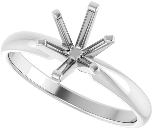 Sužadėtuvių Žiedas „Solitaire“ 585 Baltojo Aukso Oval 8mm x 6mm (5)