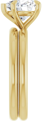 Sužadėtuvių Žiedas „Claw-Prong Solitaire“ 10k yellow gold Heart 8mm (9)