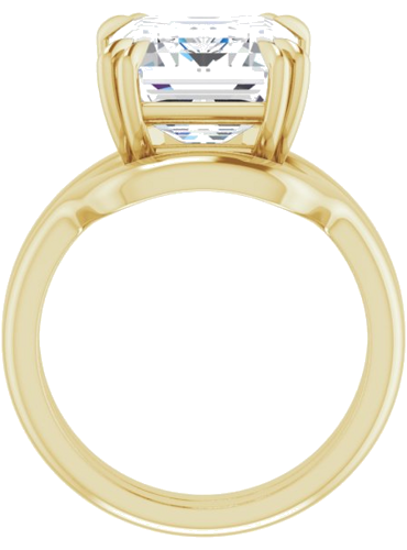 Sužadėtuvių Žiedas „Double Claw-Prong Solitaire“ 14k yellow gold Emerald 12mm x 10mm (7)