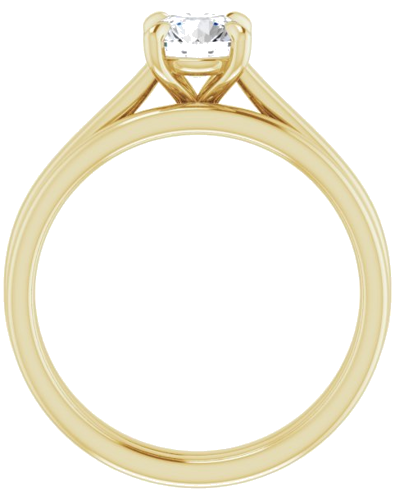 14K Yellow  5.8 mm Round Solitaire Engagement Ring Mounting (7)