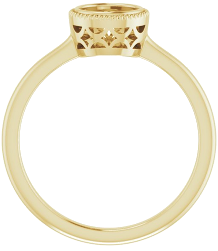 Sužadėtuvių Žiedas „Bezel-Set Solitaire“ 585 Geltonojo Aukso Round 5.8mm (2)