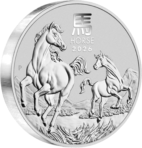 1 кг Год Лошади 2026 (Lunar III) Австралия серебряная монета (3)