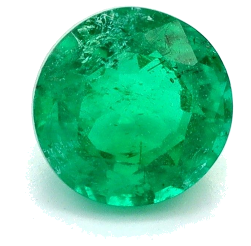 0.64 carat GREEN Round Smaragdas (1)