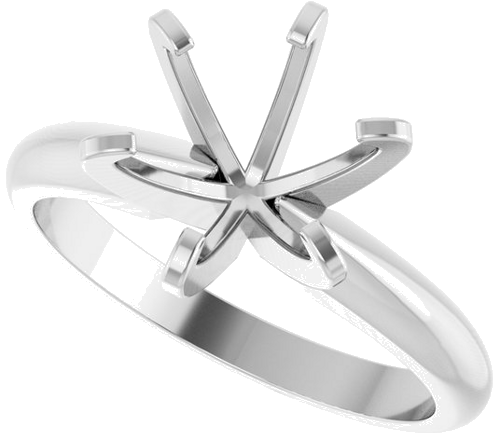 Sužadėtuvių Žiedas „Heavyweight Solitaire“ 14k white gold Round 8mm (5)