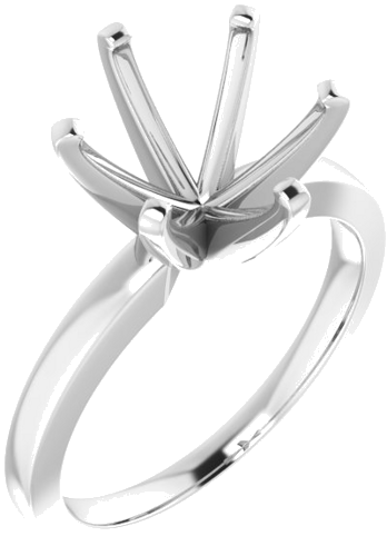Sužadėtuvių Žiedas „Solitaire“ 14k white gold Round 10mm (1)