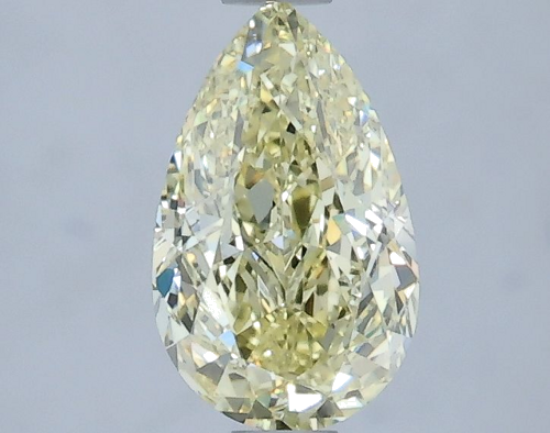 1.0 carat Faint Yellow-VVS2 Natūralus Pear Deimantas (1)