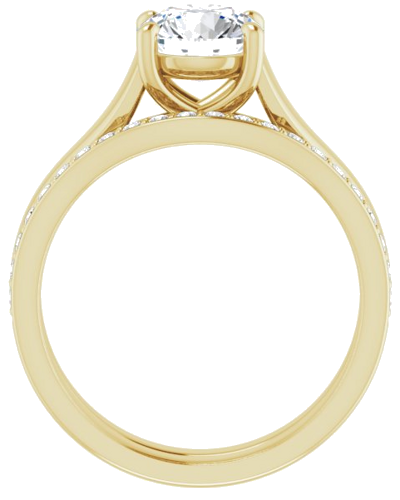 14K Yellow 7 mm Round Solitaire Engagement Ring Mounting (7)