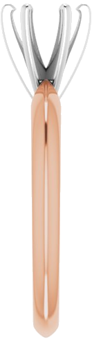 14K Rose   White 5.4-5.7 mm Round 6-Prong Solitaire Ring Mounting (4)