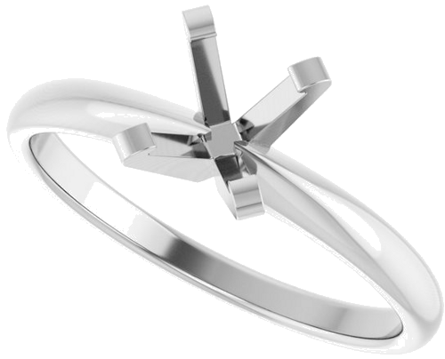 Sužadėtuvių Žiedas „Solitaire“ 585 Baltojo Aukso Emerald 6.5mm x 5mm (5)