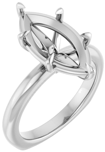 Sužadėtuvių Žiedas „Claw-Prong Euro Shank“ 14k white gold Marquise 16mm x 8mm (1)