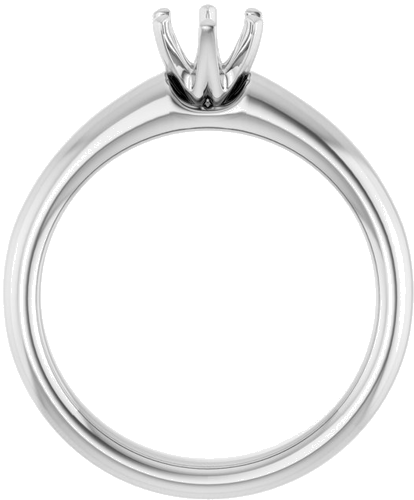 14K White 5.2 mm Round Engagement Ring Mounting (2)