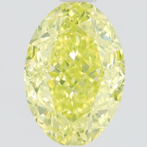 1.0 carat Fancy Greenish Yellow-SI1 Natūralus Oval Deimantas (1)